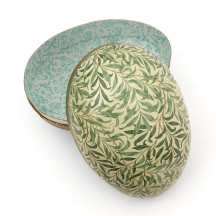 6" Willow Bough William Morris Papier Mache Easter Egg Container ~ Germany